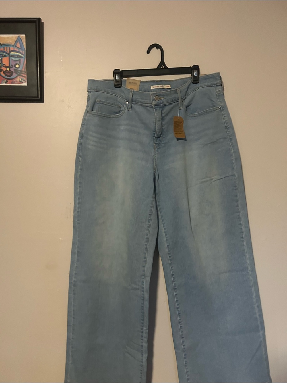 Levi's Light Blue Wide-Leg High-Rise Jeans